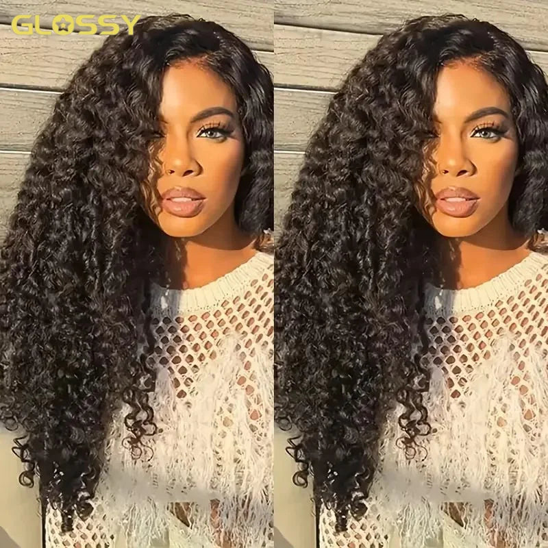 300% Density Burmese Curly Human Hair Wigs For Women Brazilian Glueless Kinky Culry 3 IN 1 Half Wig 100% Human Hair Wigs On Sale
