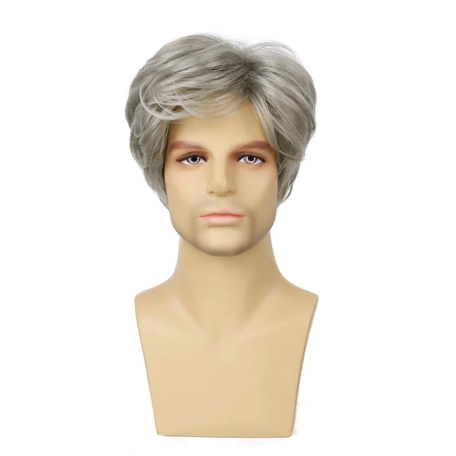 Synthetic Mens Wig Short Hair Mens Hair Replacement Wigs Mens's Black Wig for Men Hair Full Wig for Male Guy Christmas
