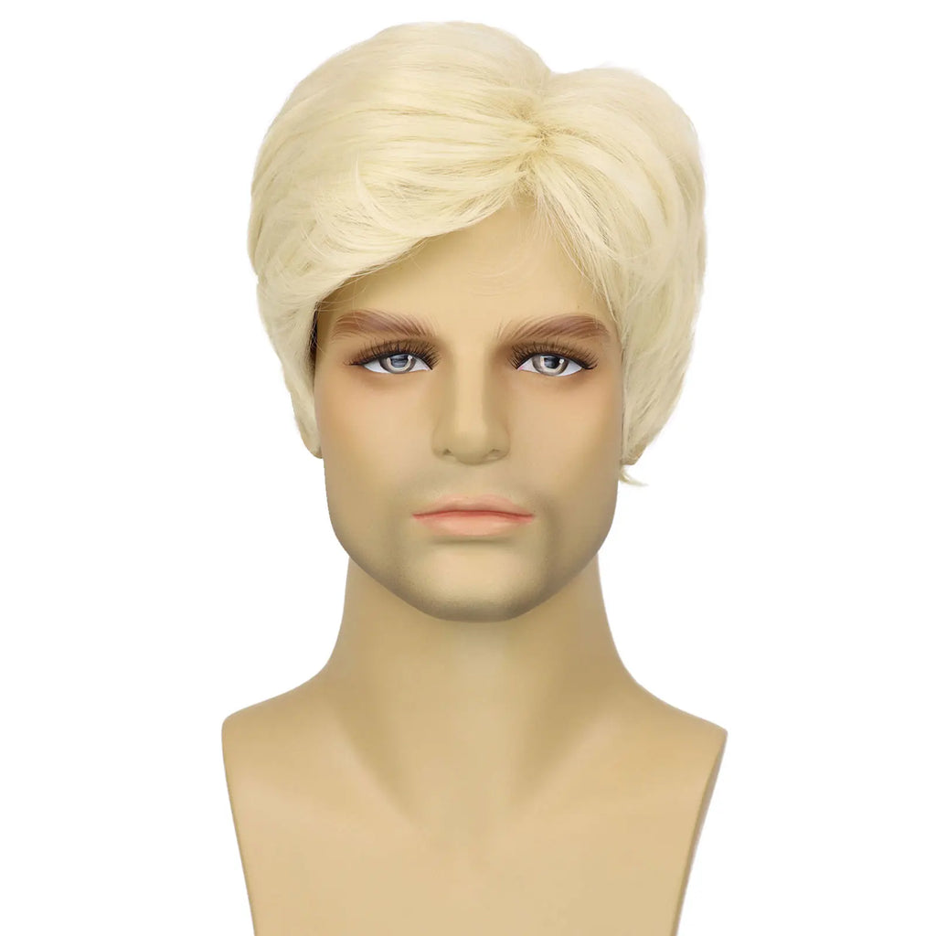 Synthetic Mens Wig Short Hair Mens Hair Replacement Wigs Mens's Black Wig for Men Hair Full Wig for Male Guy Christmas