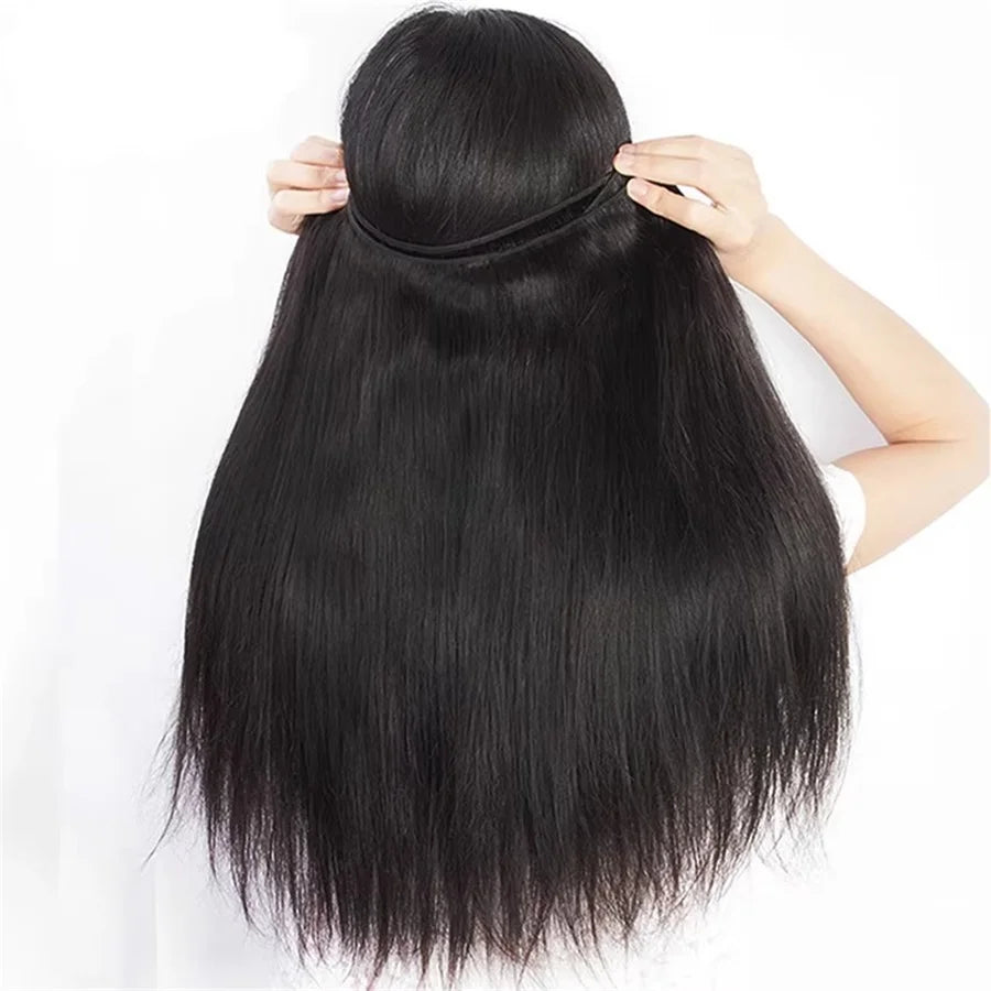 100% Remy Straight Human Hair Bundles 1/3/4 PCS Natural Black Brazilian Hair Weave Bundles 14-30 Inch Human Hair Extensions