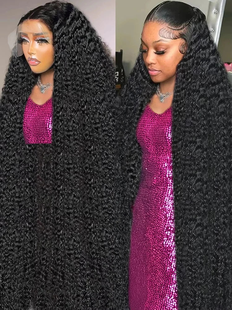 46 50 52 Inch 13x6 13x4 Hd Lace Front Wig Deep Wave 250 Density Water Wave 360 Full Lace Frontal Wigs Curly Human Hair For Women