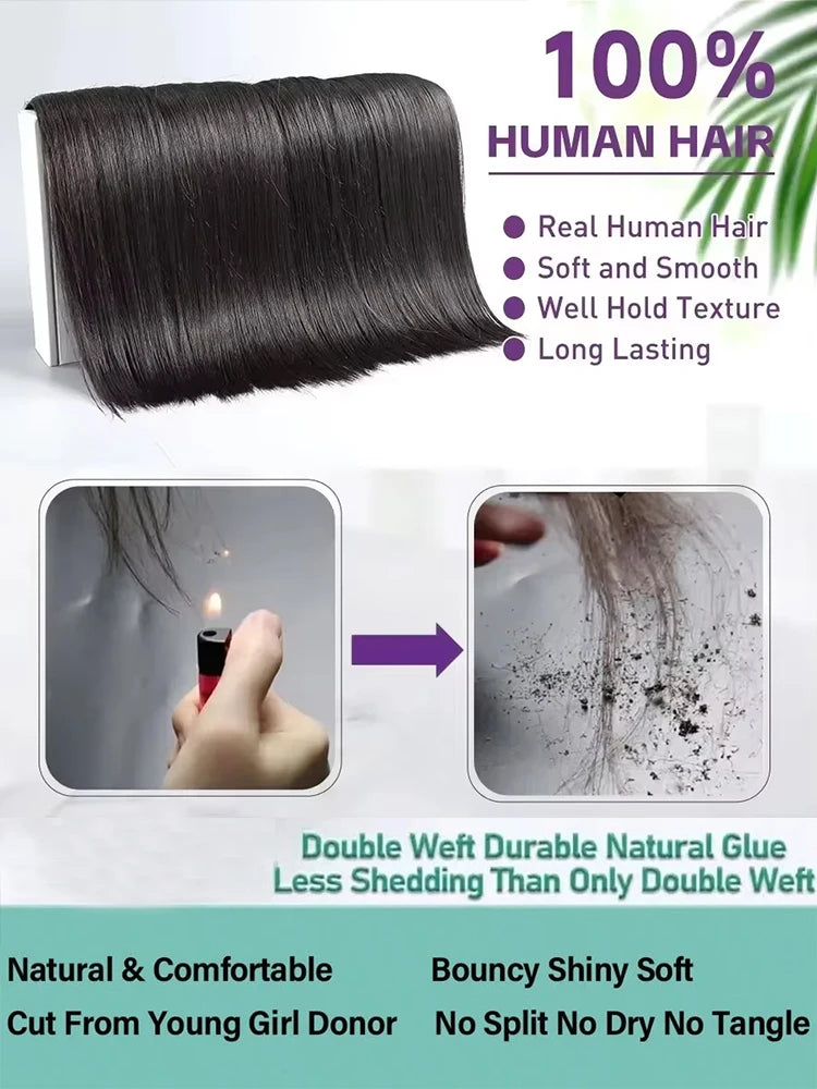 100% Human Hair 36 40 Inch Bone Straight Raw Hair Human Hair Bundles Extensions 3 4 Bundle Black Brazilian Remy  Weave  Bundles